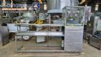 Seladora autom�tica de potes frascos copos com selo pl�stico Engemaq 900 potes por hora