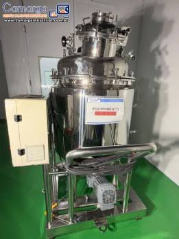 Tanque reator para formula��o de medicamentos a�o inox 316 L 200 L para aquecimento � vapor