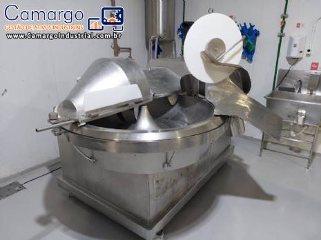 Processador cutter em a�o inox para carnes embutidos com facas rotativas INCOMAF 220 litros