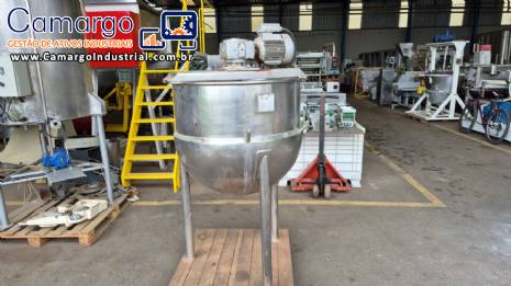 Tacho cozinhador encamisado � vapor em a�o inox 300 litros