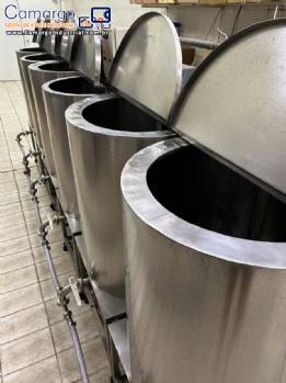 Tanques misturadores batedores em inox com refrigerao para caldas sorvetes 150 litros
