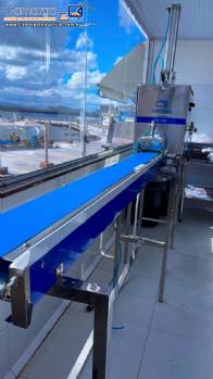 Extrusora mono rosca em inox de biscoitos doces com cortador autom�tico e esteira Raffmaq