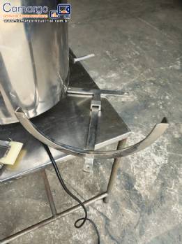 Tanque reator encamisado misturador de bancada laboratrio em ao inox