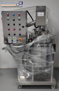 Reator de pressão 100 L em inox 316 L com elevador de tampa ano 2025 Reator de pressão 100 L em inox 316 L com elevador de tampa ano 2025